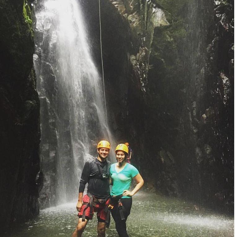 Rappelling in Puerto Rico.