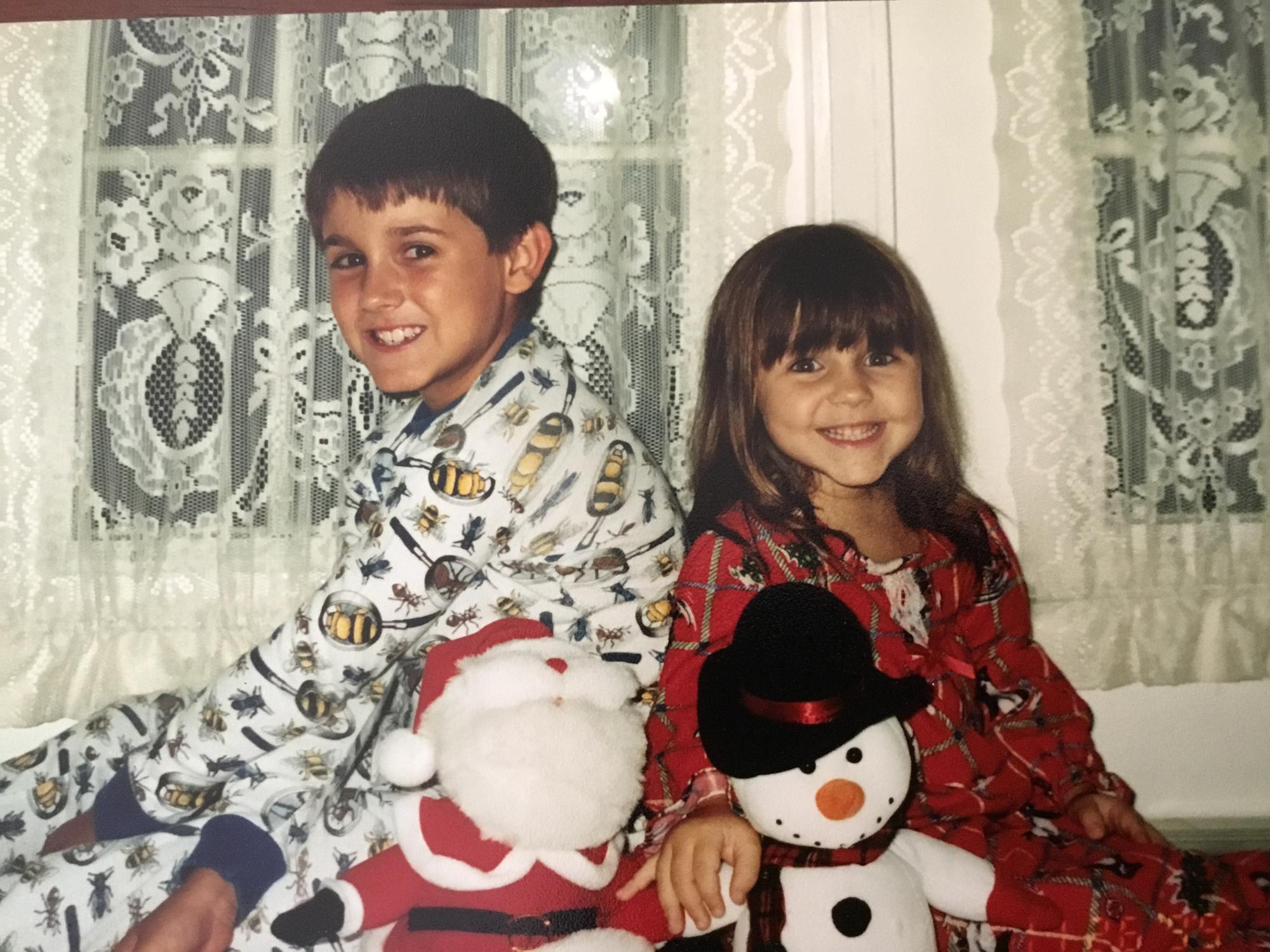 Michael with his sister Jenna
