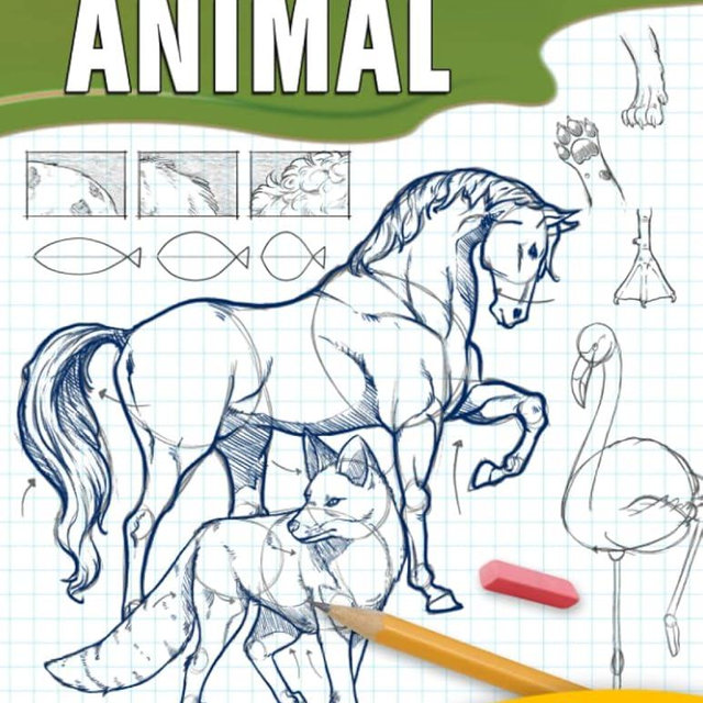 How To Draw Animal: Simple Sketching And Step By Step Inking Lessons to Draw Pets, Wild Animals and Many More (Beginner Drawing Guide Book)
