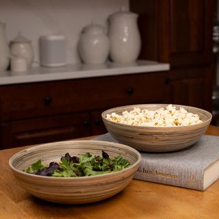 Lexa Bamboo Medium Salad Bowl, Set of 2