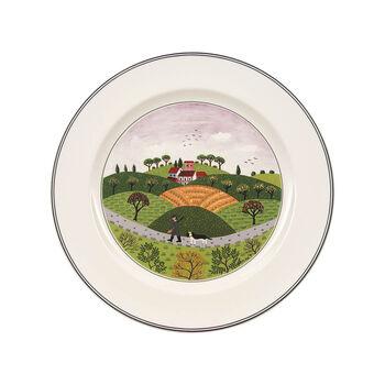 Design Naif Dinner Plate #6 - Hunter & Dog