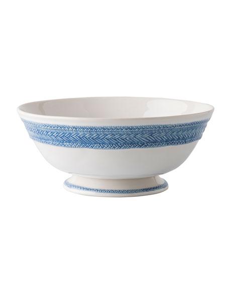 Juliska Le Panier White/Delft Blue Footed Fruit Bowl