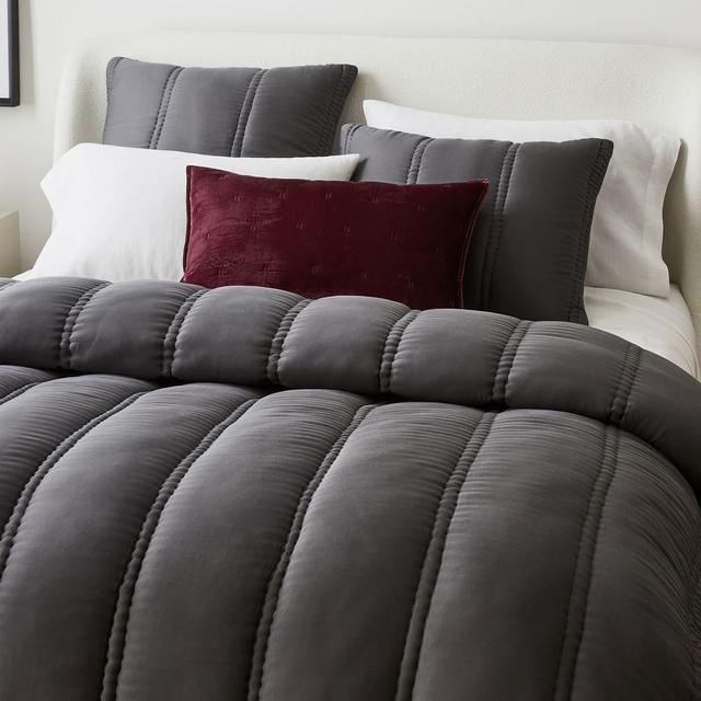 Silky TENCEL Plush Comforter, King/Cal. King, Slate