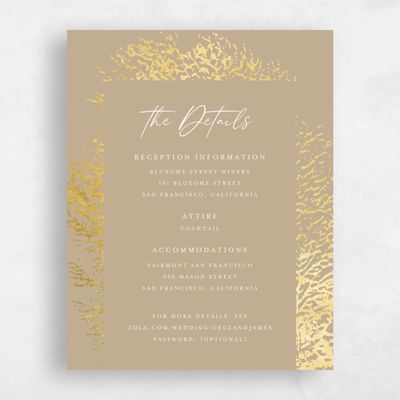 Tan, Brown Wedding Enclosure - Santini Foil