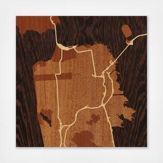 San Francisco Wood-Inlay Map