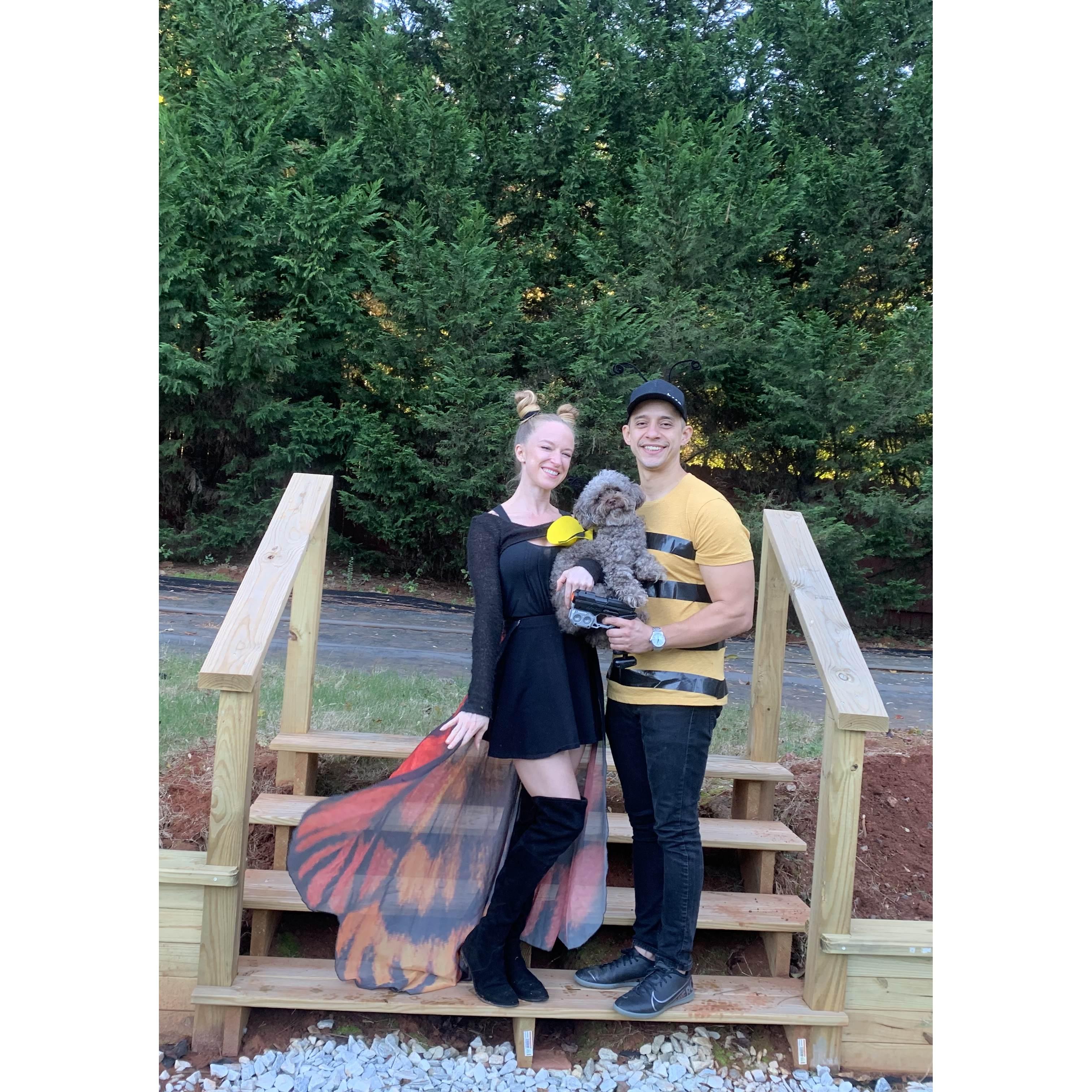 Butterfly & Killer Bee with their baby bumble
