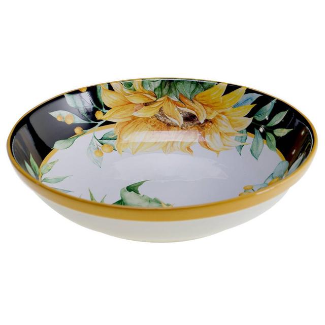 144oz Earthenware Sunflower Fields Serving Bowl - Certified International