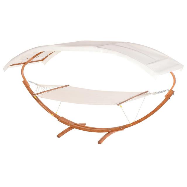 Wooden Arc Outdoor Hammock, White