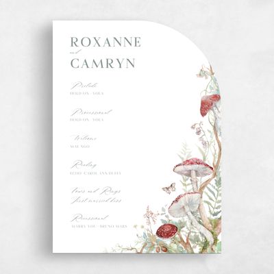 White Half arch Wedding Program - Eden