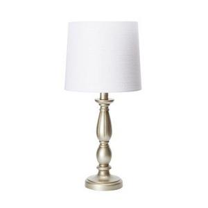 Mainstays Antique Silver Turned Resin Table Lamp