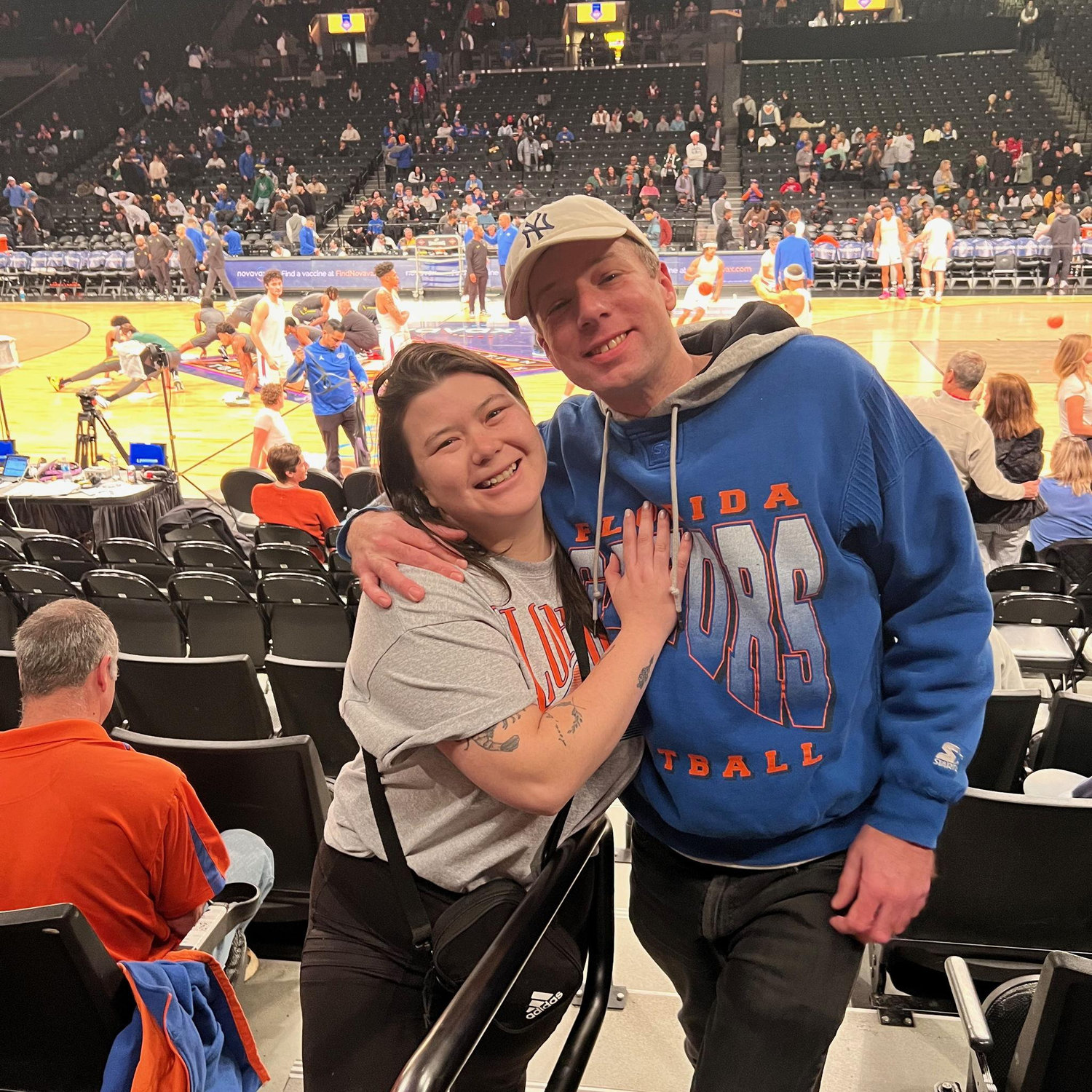 Erika's first Gators basketball game in 2023.