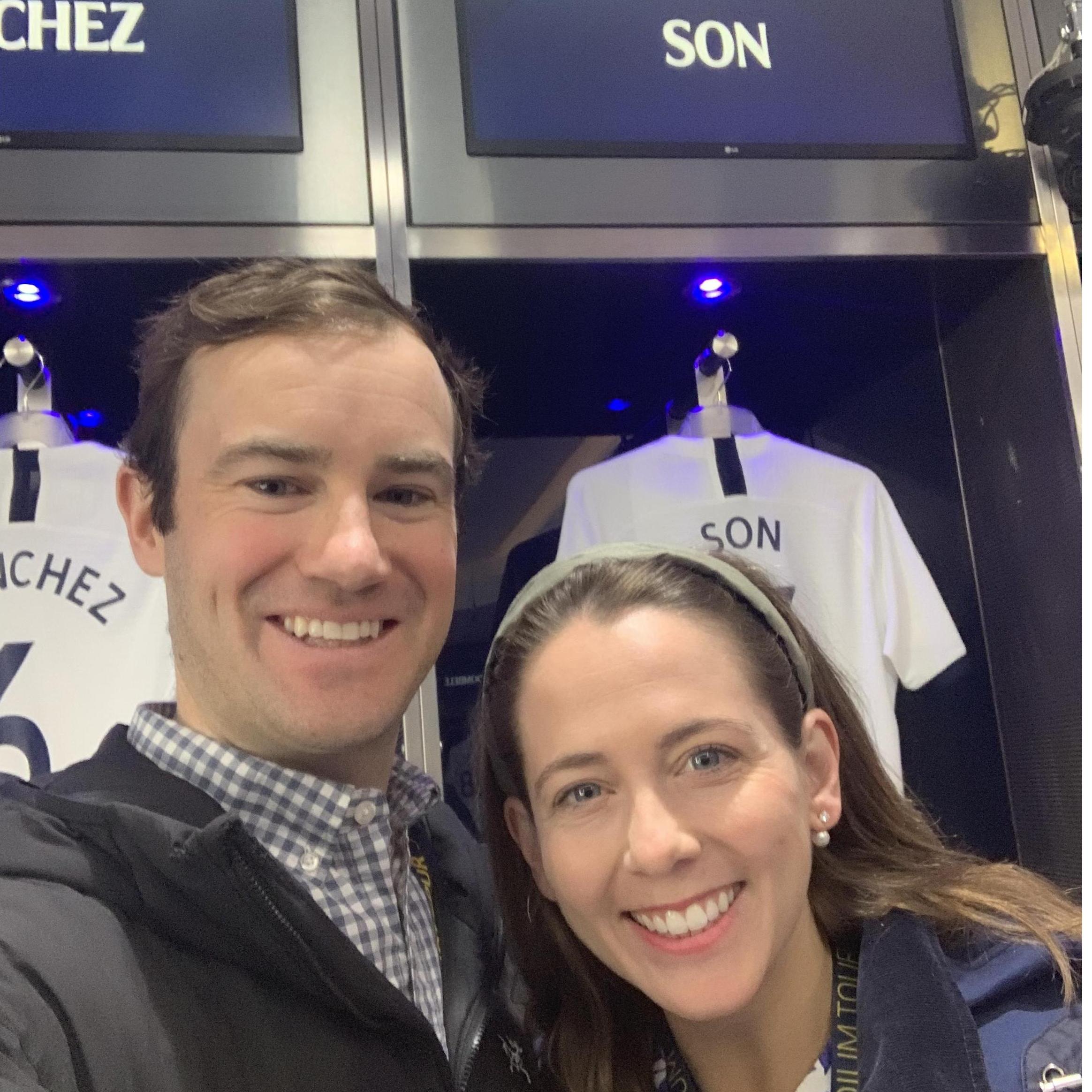 In the Tottenham Hotspur locker room