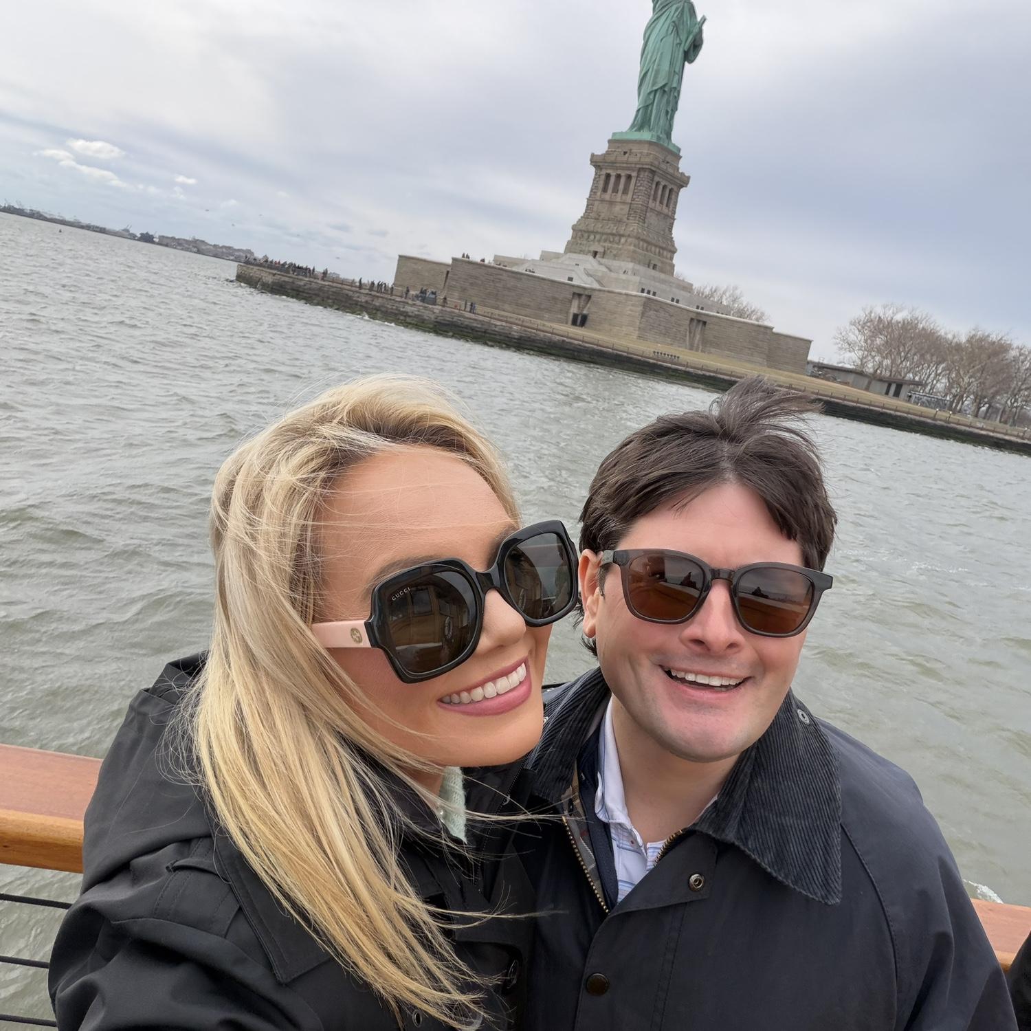 March 2026 NYC Trip: Also had lunch with John's younger cousin, Emilie, at The Tiffany's Blue Box Cafe and dinner with his other cousin, Ames, and his wife!
