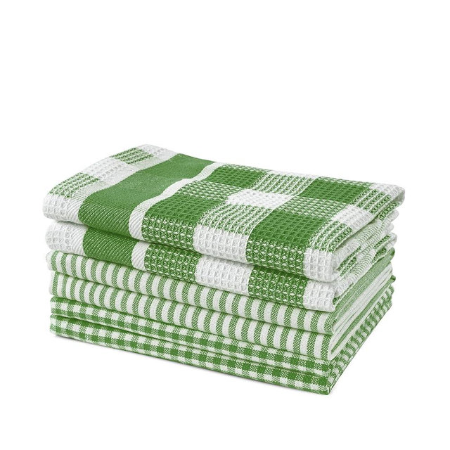 LANE LINEN Dishcloths for Kitchen - 6 Pack Cotton Dish Drying Towels, Soft, Durable, Absorbent Kitchen Dish Towels for Drying Dishes, Multi Purpose Kitchen Dish Cloths for Cleaning, 12"x12" - Olive
