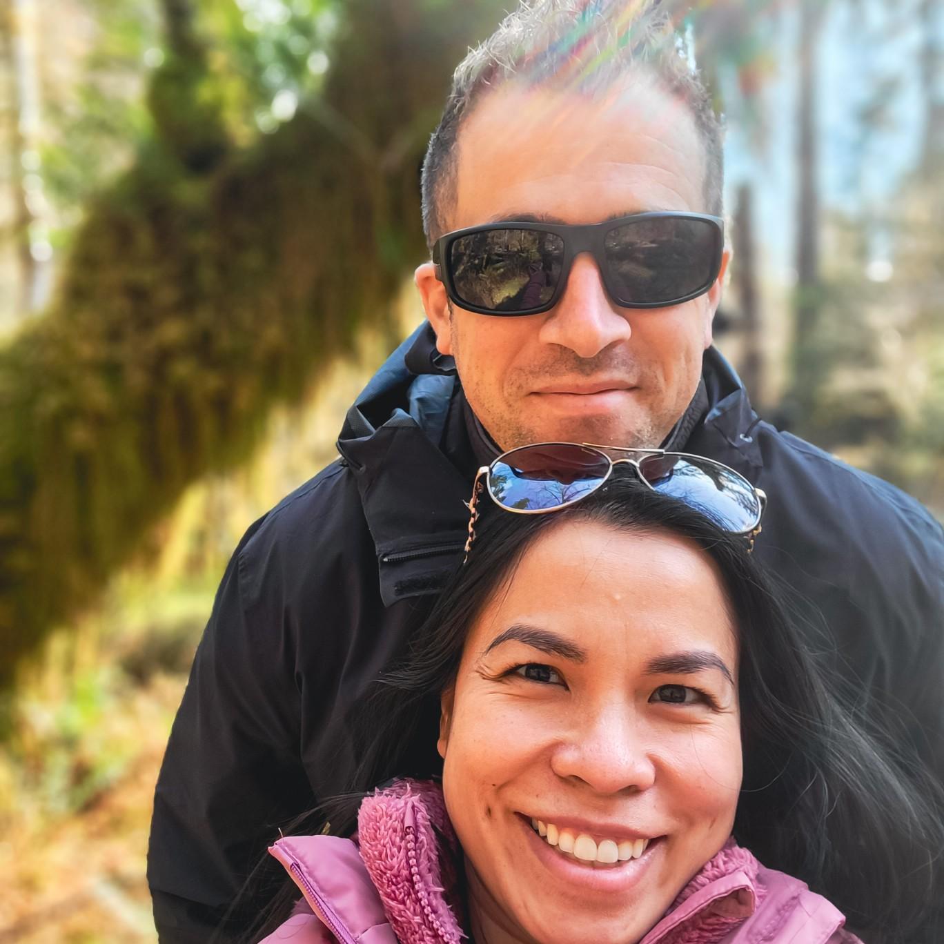 Exploring Hoh rainforest. We even followed a huge elk through the hiking path.