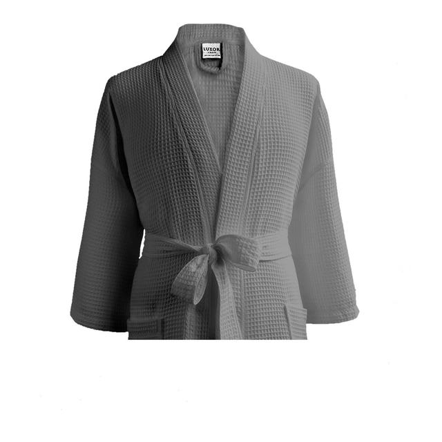 Luxor Linens - Waffle Robe Bathrobe Set - 100% Egyptian Cotton - Spa Robe, Luxurious, Soft, Plush - Unisex/One Size Fits Most