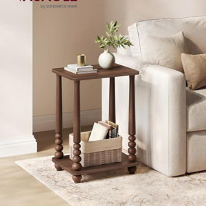 Chestnut Walnut Nightstand for Small Spaces