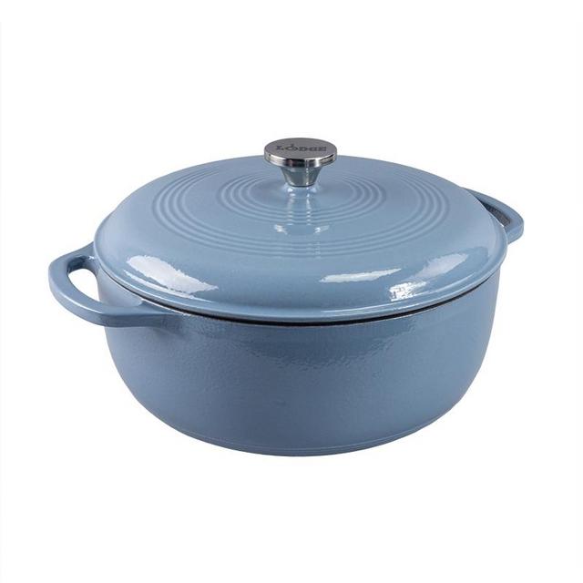 7.5 Quart Storm Blue Enameled Cast Iron Dutch Oven