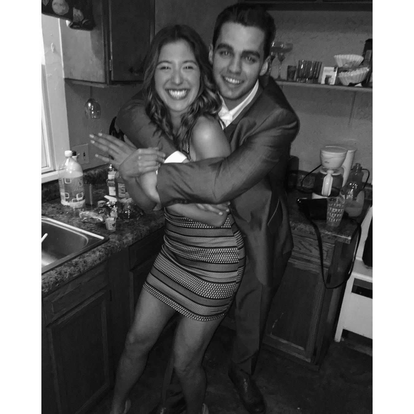 Brian would drive 2 hours to come see Kristen at Illinois State University all the time and hangout with her 8 other roommates.