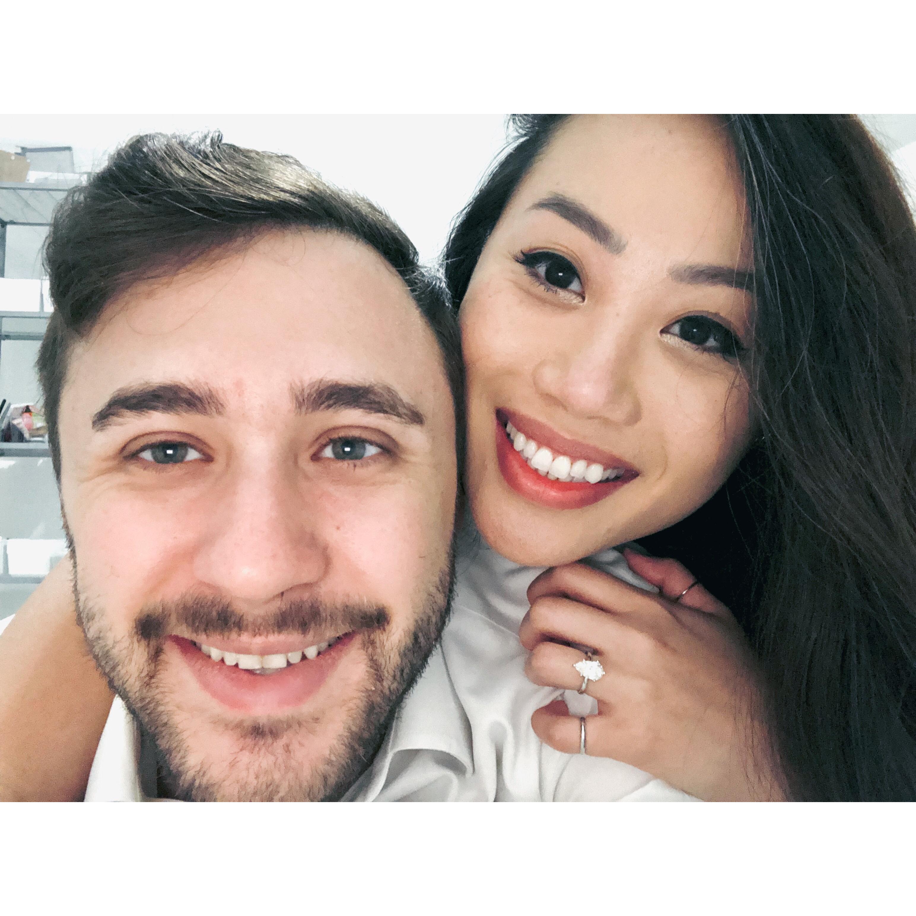 Engagement photo announcement