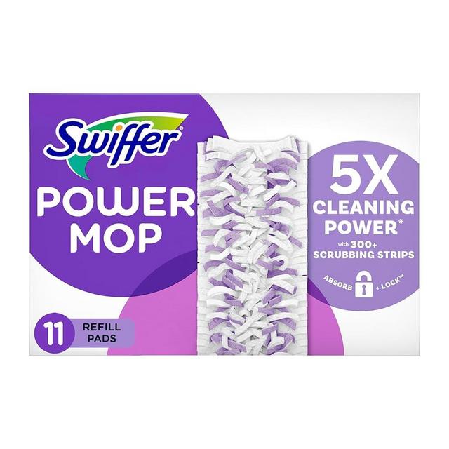 Swiffer PowerMop Multi-Surface Mopping Pad Refills for Floor Cleaning, 11 count