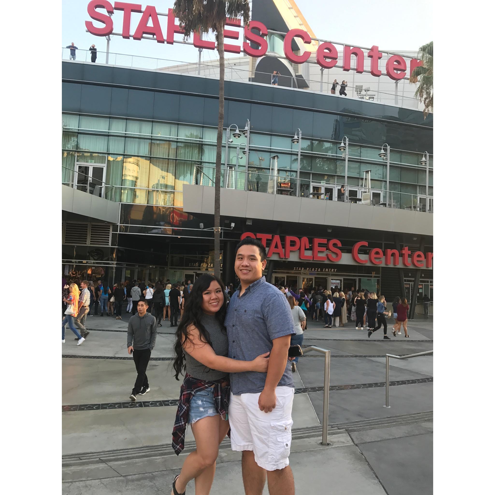 LA staple Center for Ed Sheeran concert