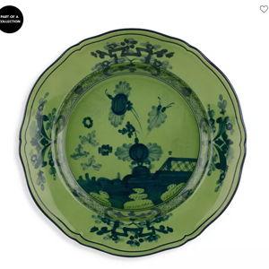 Ginori 1735 Oriente Italiano Flat Dessert Plate | Dark Green | Bloomingdale's Home