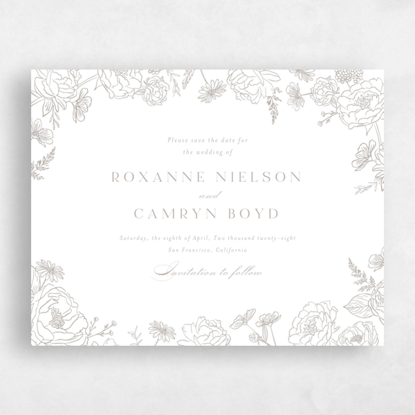 Letterpress Save the Date Cards | Zola