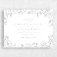 Grey Wedding Save the Date - Astrid Landscape Letterpress