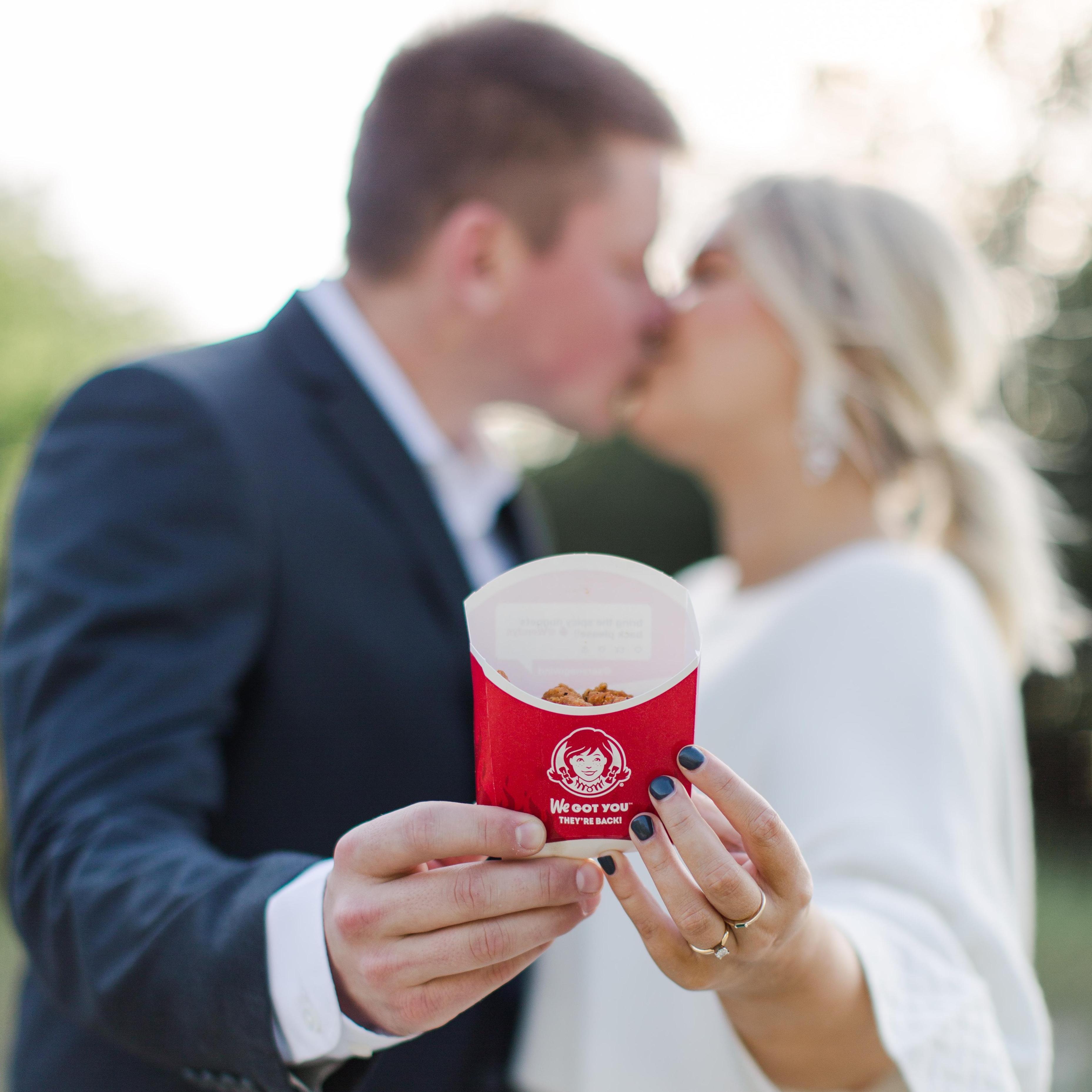 Had to include Wendy's in our engagement photos!