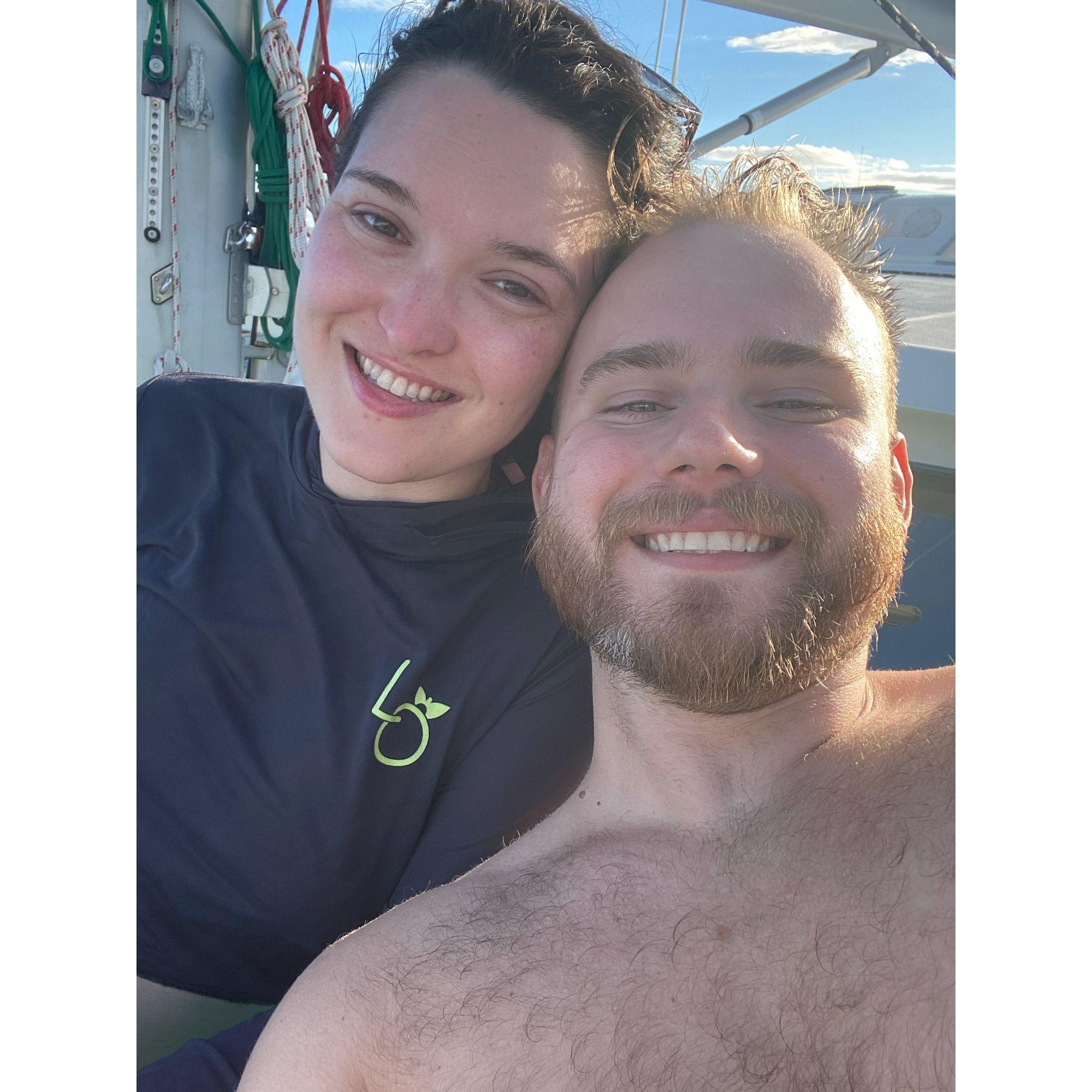 We spent Christmas 2023 with Kelly's mom and Chris in the Virgin Islands on their boat