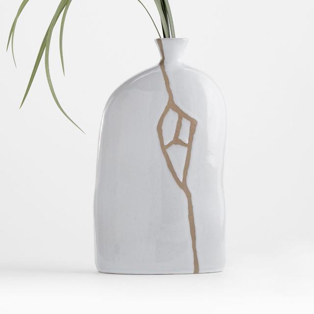 River White Ceramic Vase