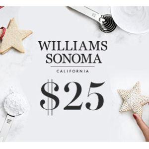Williams Sonoma Gift Card - $25