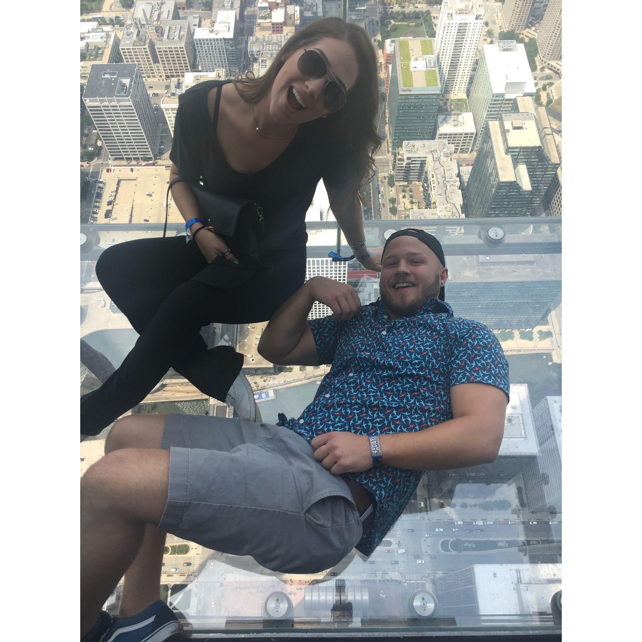 One of our early trips together in Chicago.  August 2017