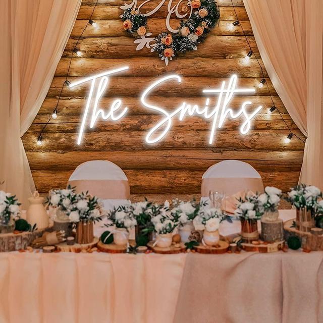 Custom Neon Signs, Personalized Large Led Neon Lights Sign,Neon Sign Customizable for Wall Decor Wedding Birthday Party Bedroom Bar Shop Name Logo Lights (Optional 18" to 55")