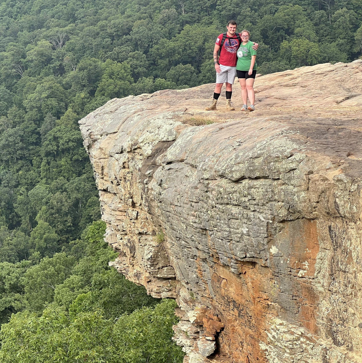 Let me stand closer to the edge, honey. You're clumsy. -Jake