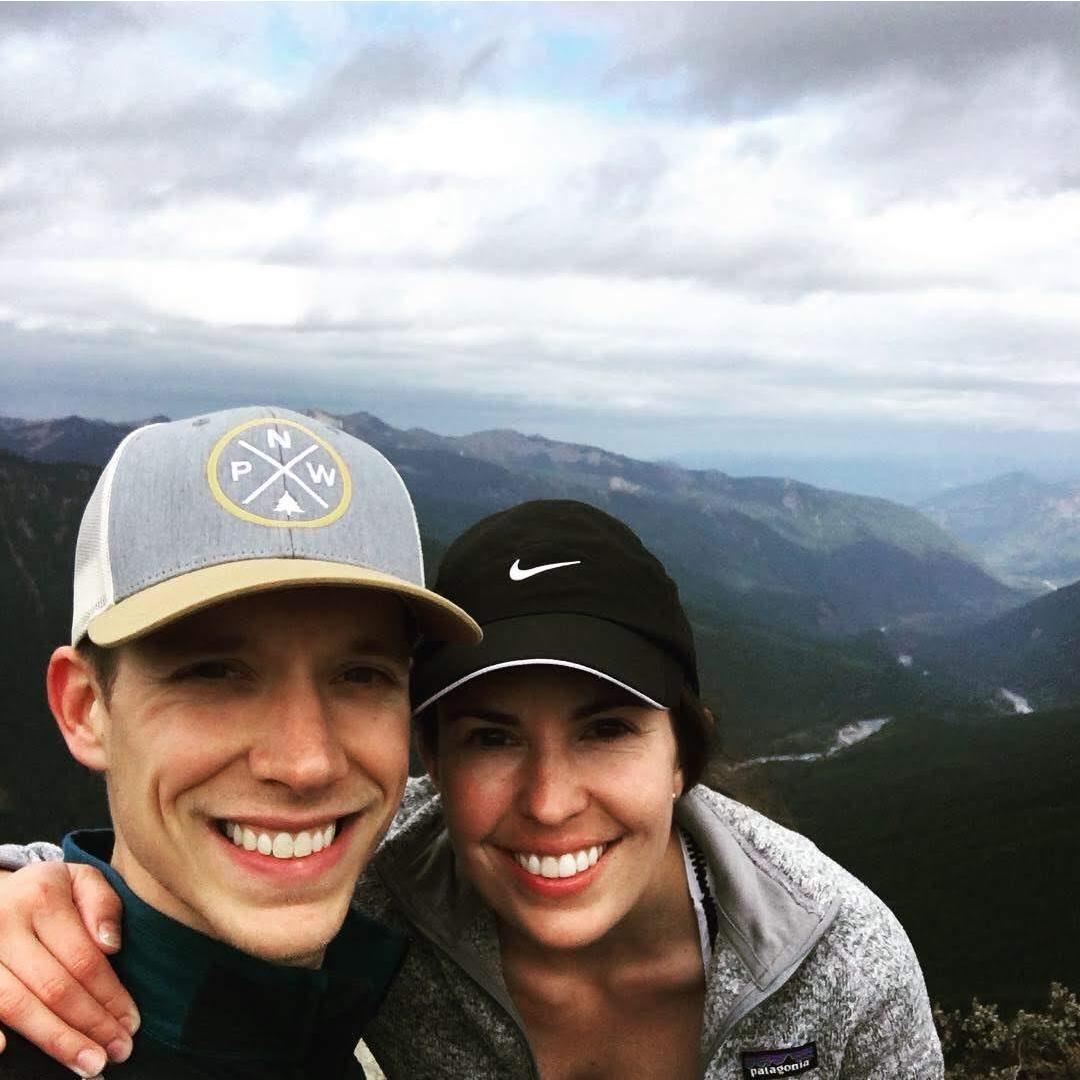 Alan and Laura exploring one of Washington's beautiful national parks.