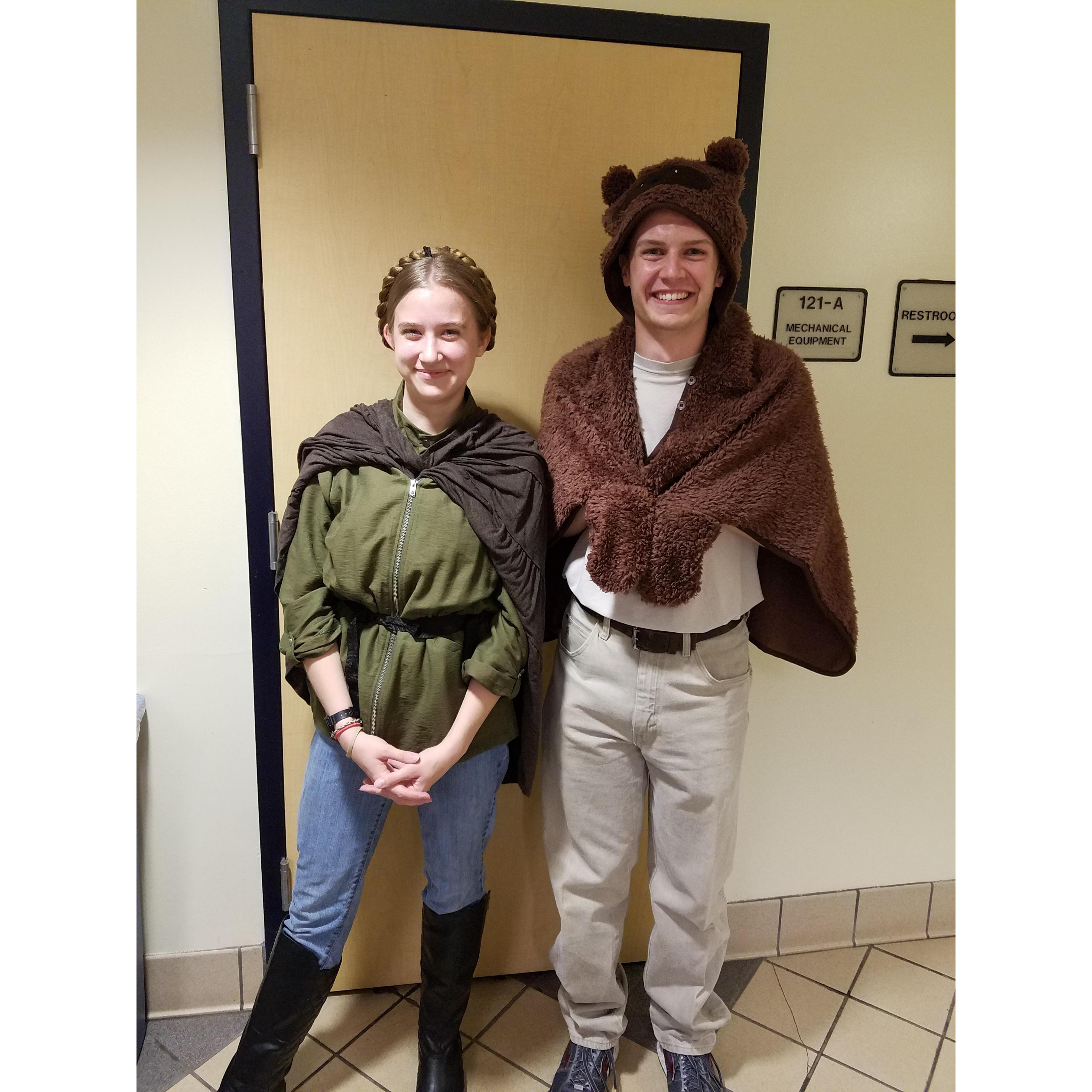 Halloween (Princes Leia and an Ewok)