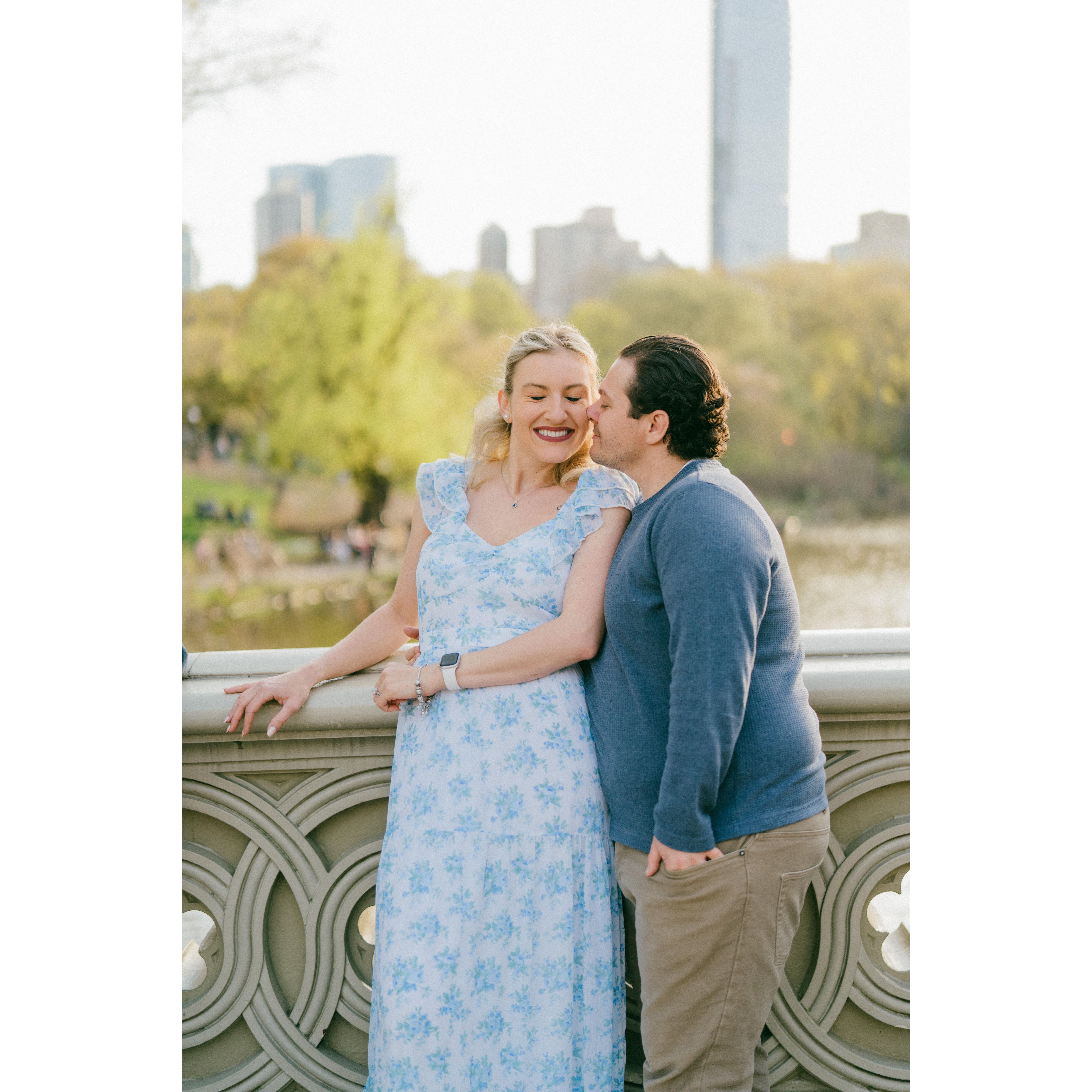 After the wedding photoshoot in Central Park.
