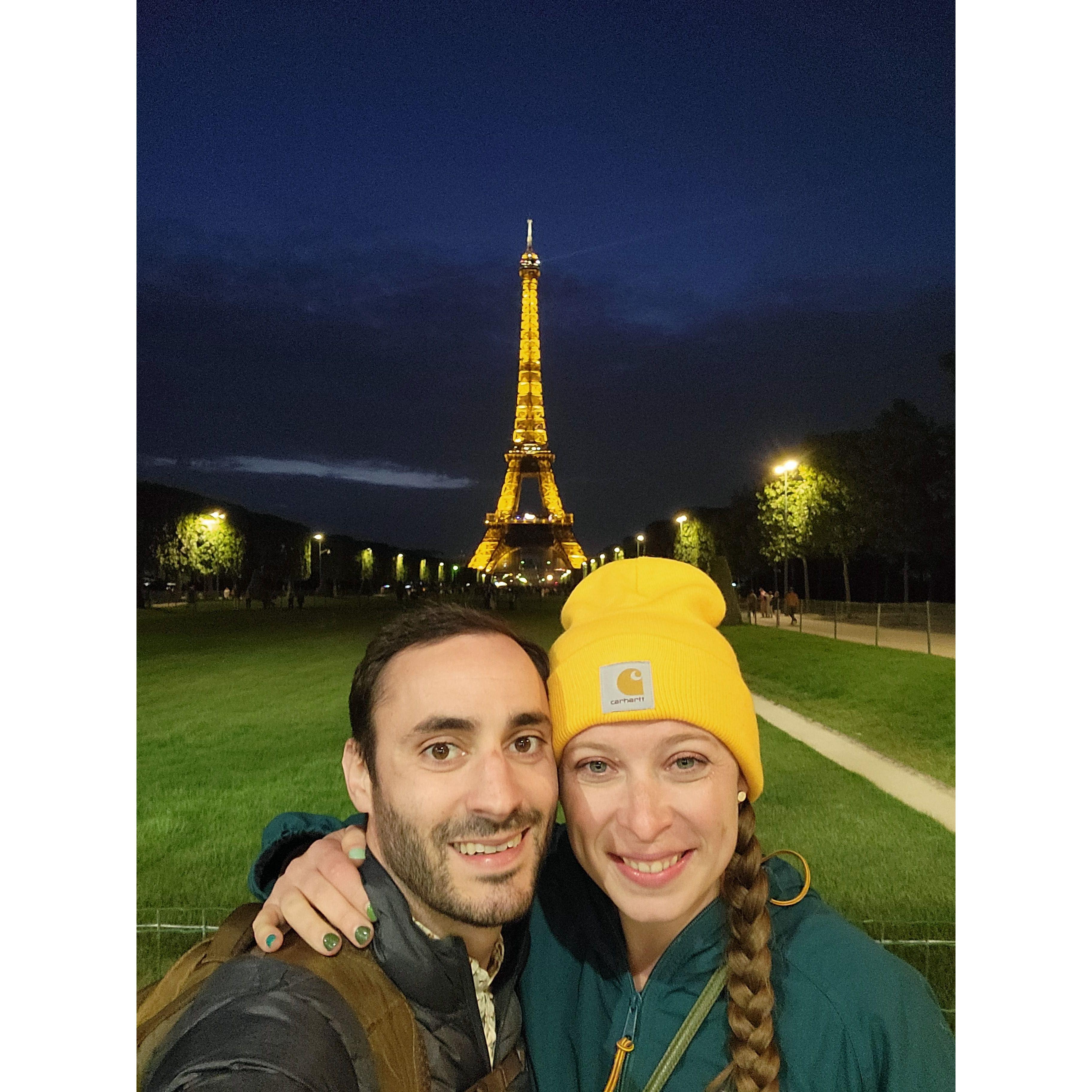 A 15 day road trip through Europe ending in front of the Eiffel Tower capped off the engagement celebration!