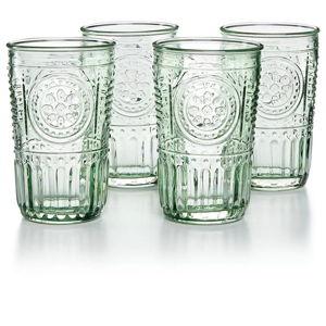 Romantic 11.5 oz. Water Drinking Glasses in Pastel Green (Set of 4)