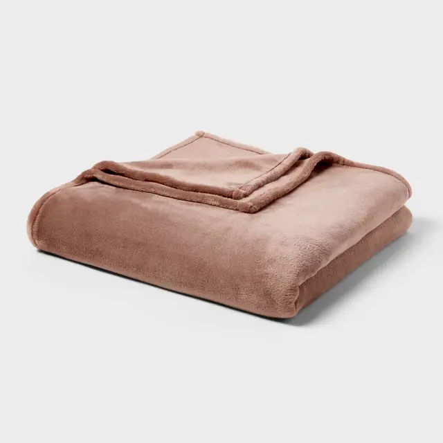 King Microplush Blanket Brown - Threshold™