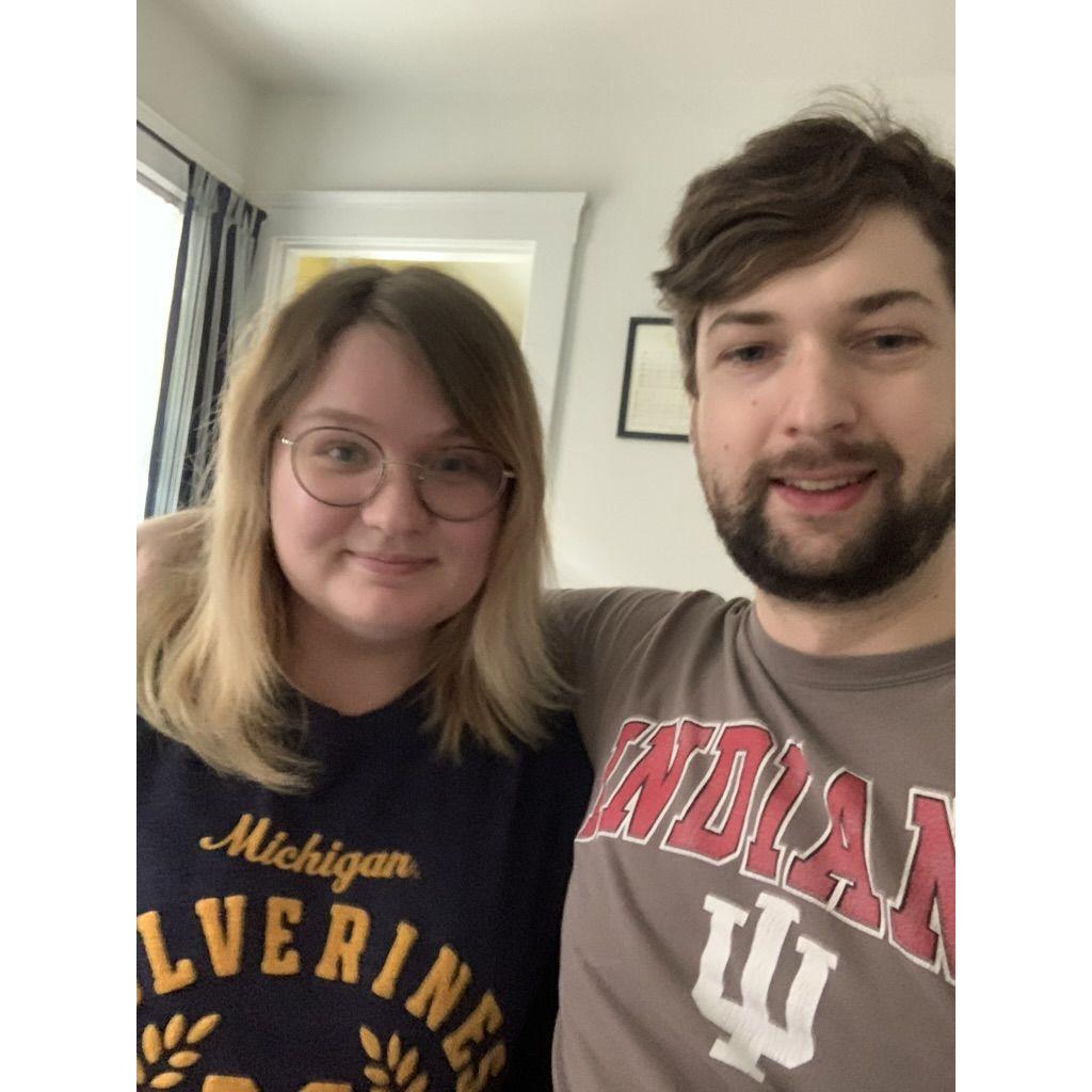 Tradition of watching the IU vs UMICH football game each fall! (go blue! October 2022)