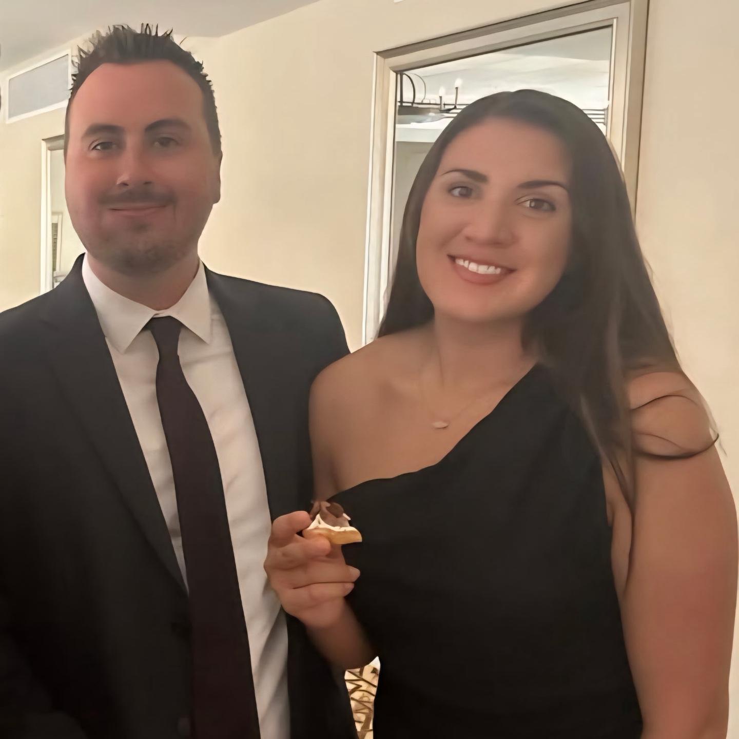 Erik had 3 of those crostini's in his mouth - Zak and Sofia's wedding!