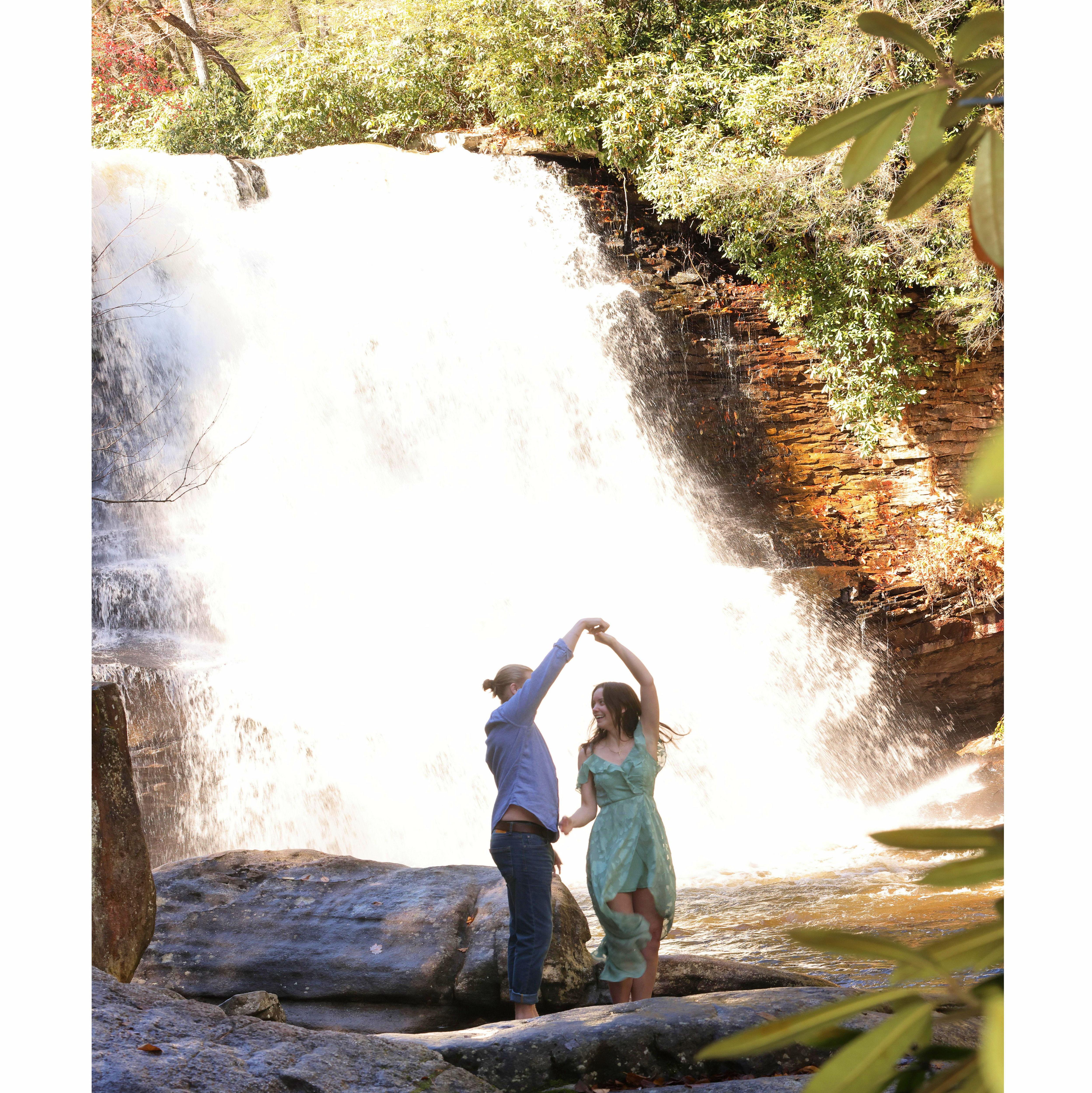 October 2023. Engagement Shoot at Swallow Falls State Park, Maryland.