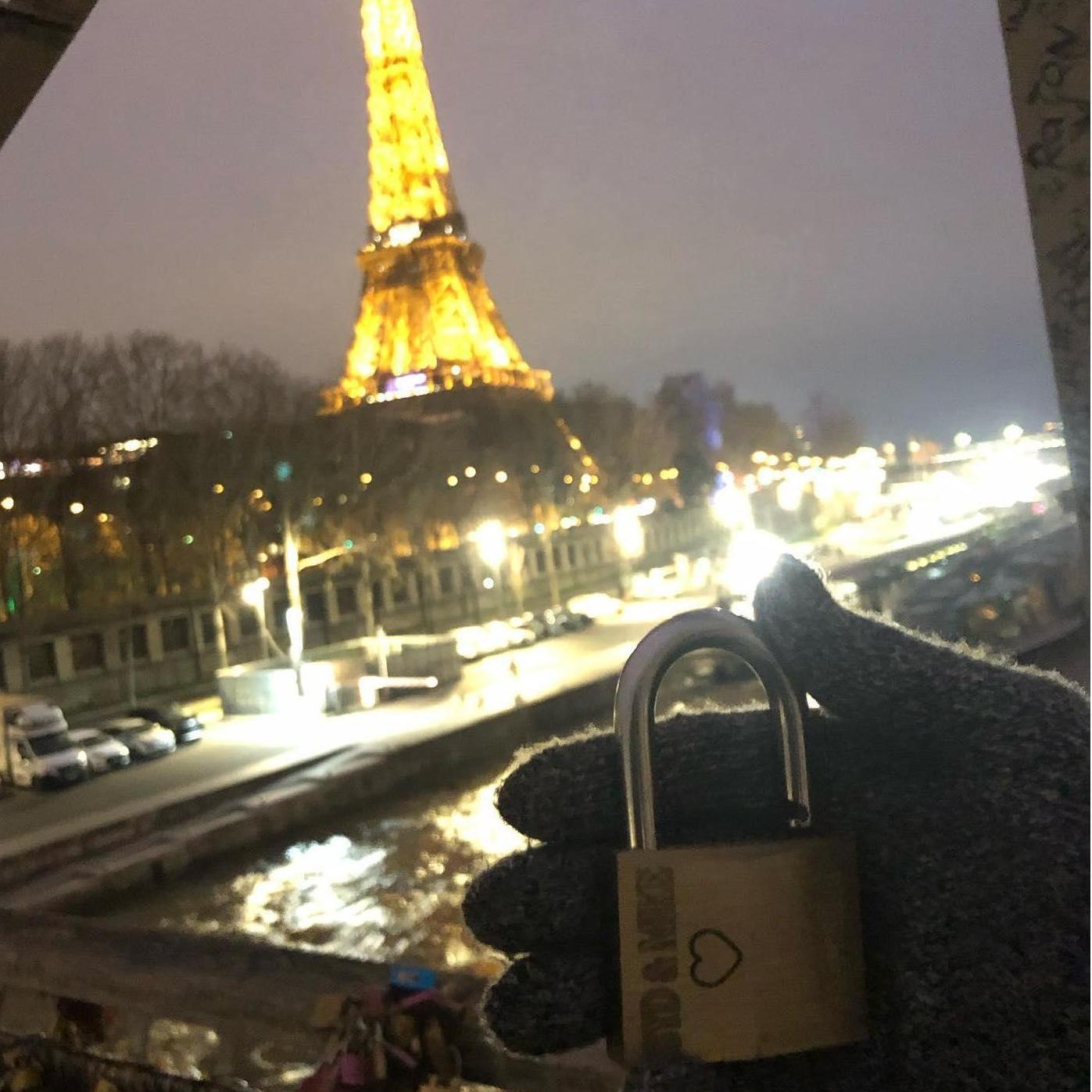 Our love lock in paris, 1/23/23.