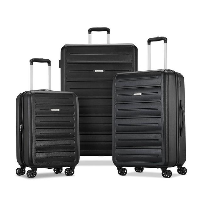 American Tourister Westridge Hardside Luggage with Spinner Wheels, Black, 3PC Set (CO/M/L)