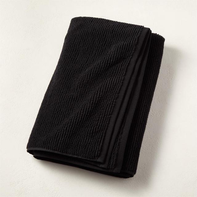 black bath sheet