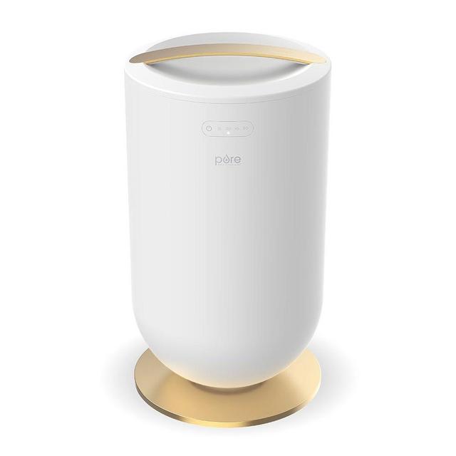 Pure Enrichment® PureBliss™ Luxury Towel Warmer - Extra Large 20L Heats Baths, Towels, Robes, Blankets, or Clothing - Modern Bucket Design, 4 Heat Timer Settings & Auto Shut-Off (White & Brushed Gold)