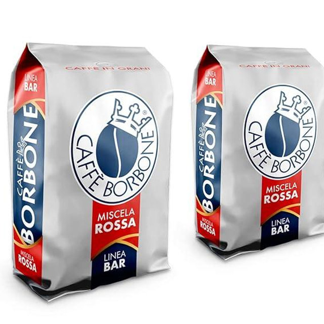 Caffe Borbone Whole Bean Coffee, Dark Roast, Red Blend, Authentic Italian Coffee, 2.2 lb Bag (Pack of 2)